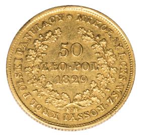 50 złotych 1829 Aleksander I Romanow Królestwo Polskie pod zaborem rosyjskim Warszawa złoto