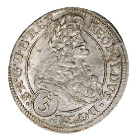 Obrazek dla: 3 krajcary 1695 Leopold I Habsburg Wrocław