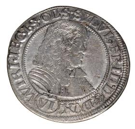Obrazek dla: 6 krajcarów 1674 Sylwiusz Fryderyk Witemberski Księstwo Oleśnickie Oleśnica