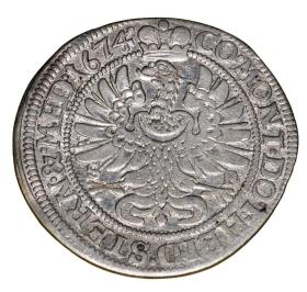 Obrazek 2 dla: 6 krajcarów 1674 Sylwiusz Fryderyk Witemberski Księstwo Oleśnickie Oleśnica
